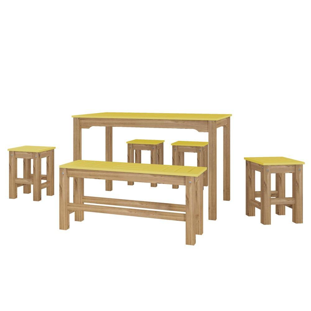 Manhattan Comfort 6 - Piece Stillwell 47.25" Rectangle Dining Set 1.0