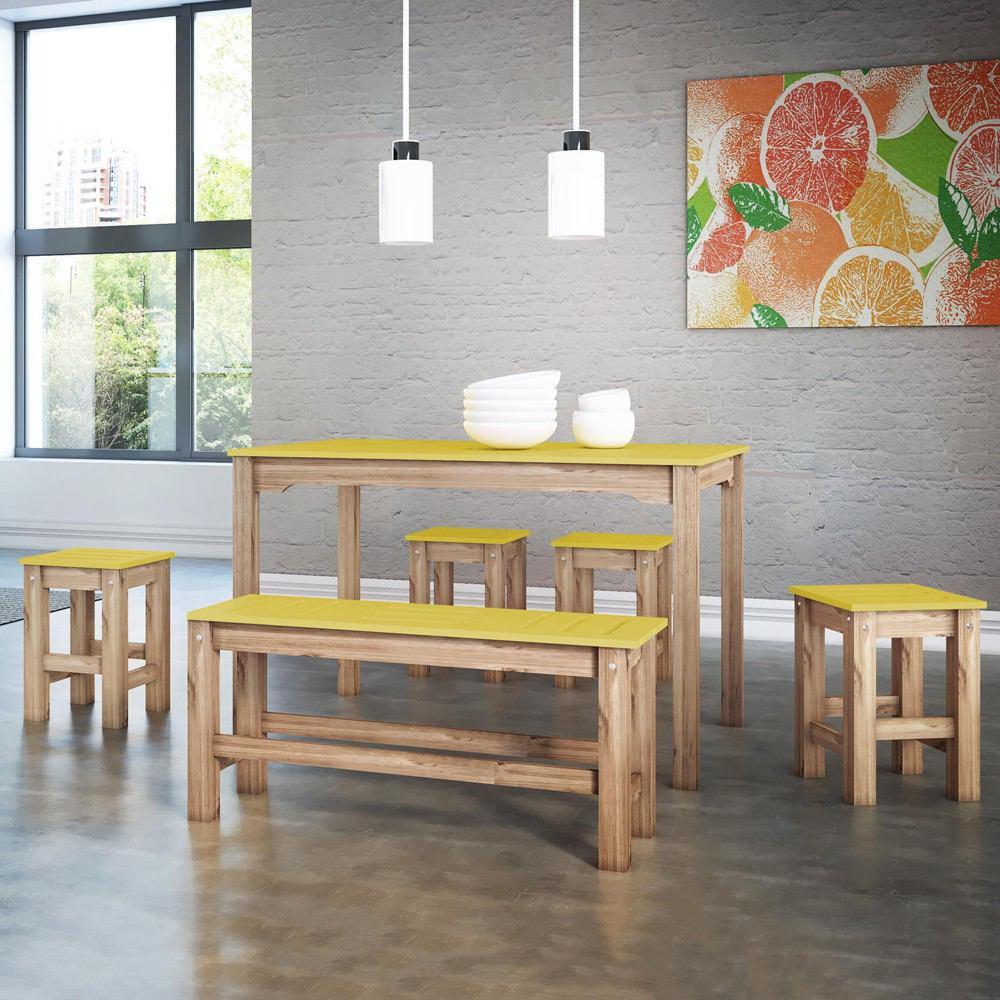 Manhattan Comfort 6 - Piece Stillwell 47.25" Rectangle Dining Set 1.0