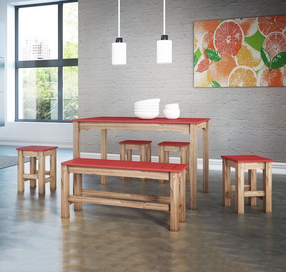 Manhattan Comfort 6 - Piece Stillwell 47.25" Rectangle Dining Set 1.0