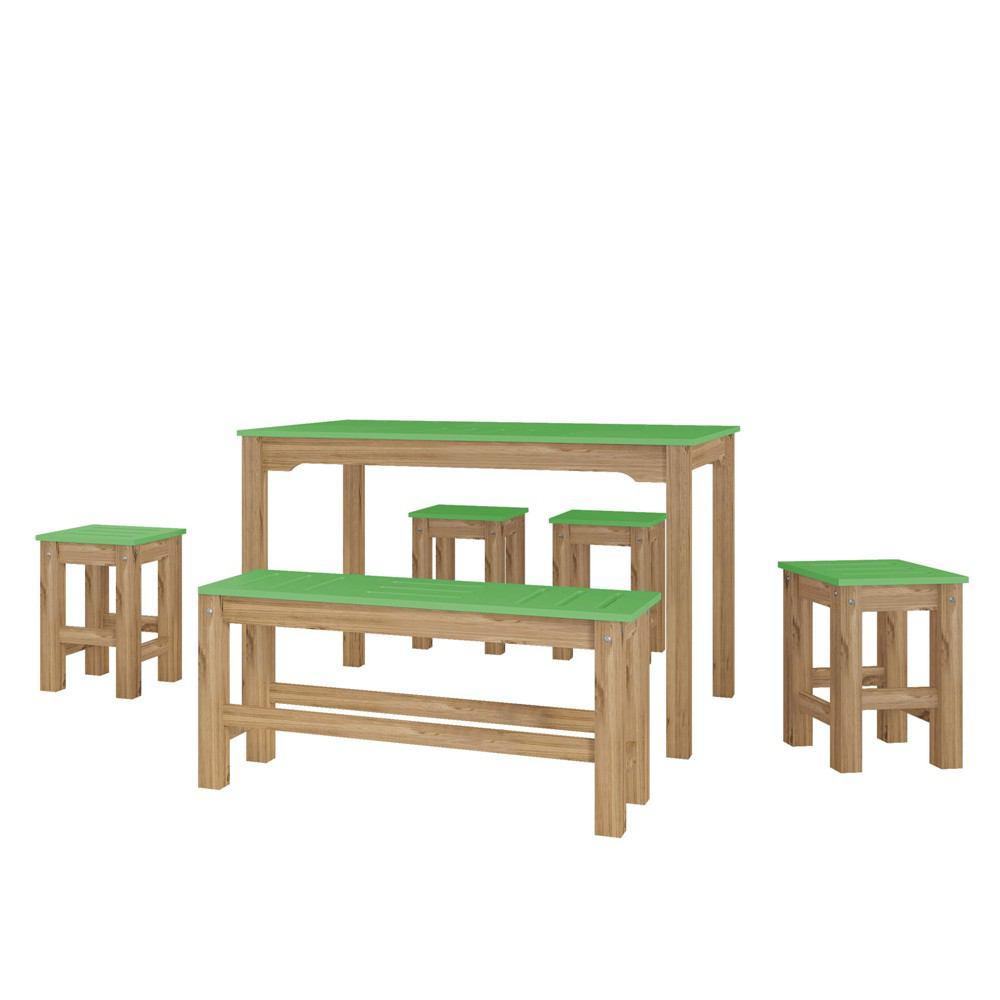 Manhattan Comfort 6 - Piece Stillwell 47.25" Rectangle Dining Set 1.0