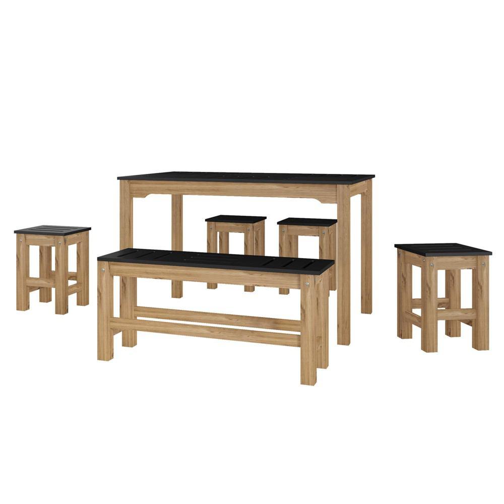 Manhattan Comfort 6 - Piece Stillwell 47.25" Rectangle Dining Set 1.0