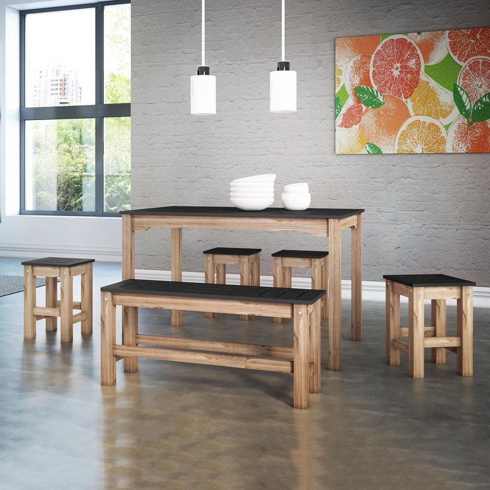 Manhattan Comfort 6 - Piece Stillwell 47.25" Rectangle Dining Set 1.0