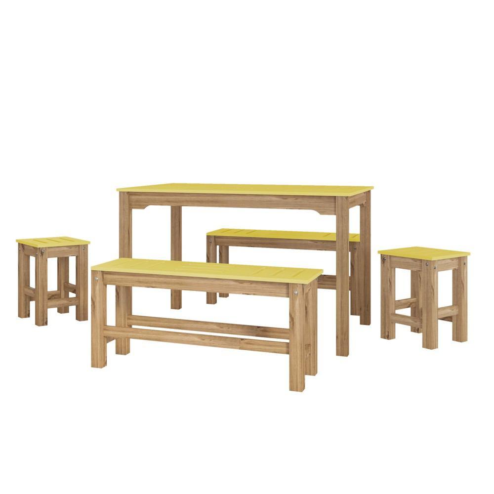 Manhattan Comfort 5 - Piece Stillwell 47.25" Rectangle Dining Set