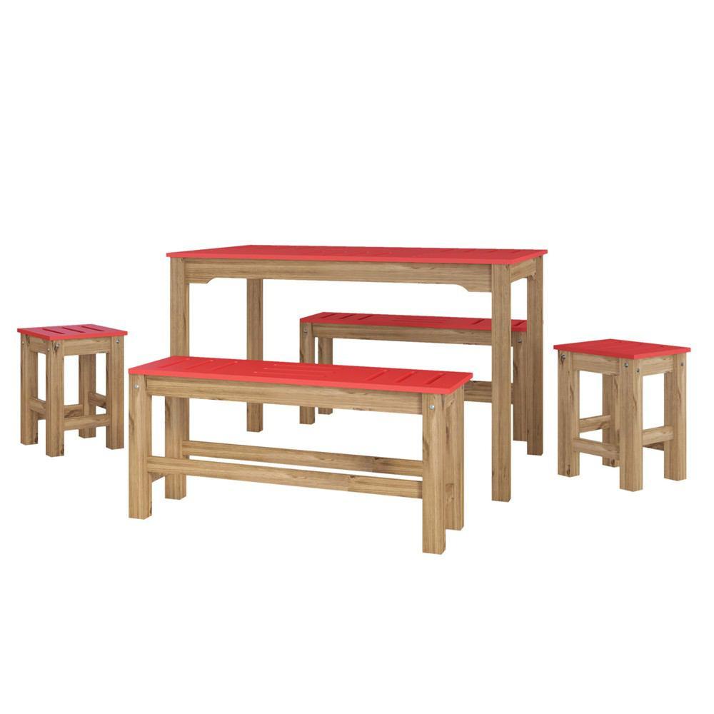 Manhattan Comfort 5 - Piece Stillwell 47.25" Rectangle Dining Set