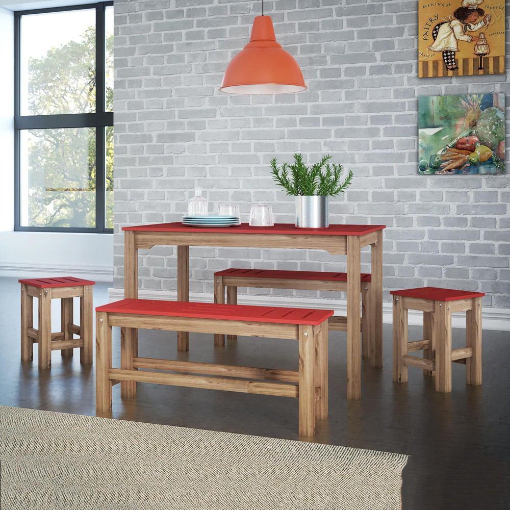 Manhattan Comfort 5 - Piece Stillwell 47.25" Rectangle Dining Set