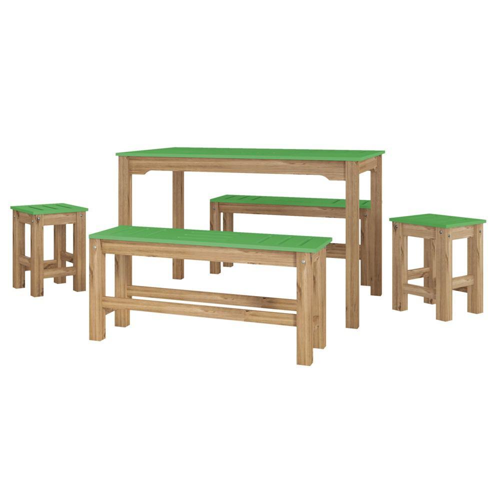 Manhattan Comfort 5 - Piece Stillwell 47.25" Rectangle Dining Set