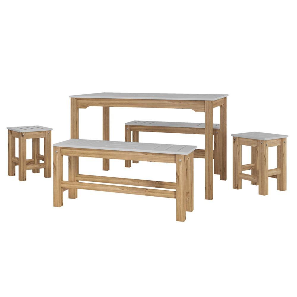 Manhattan Comfort 5 - Piece Stillwell 47.25" Rectangle Dining Set