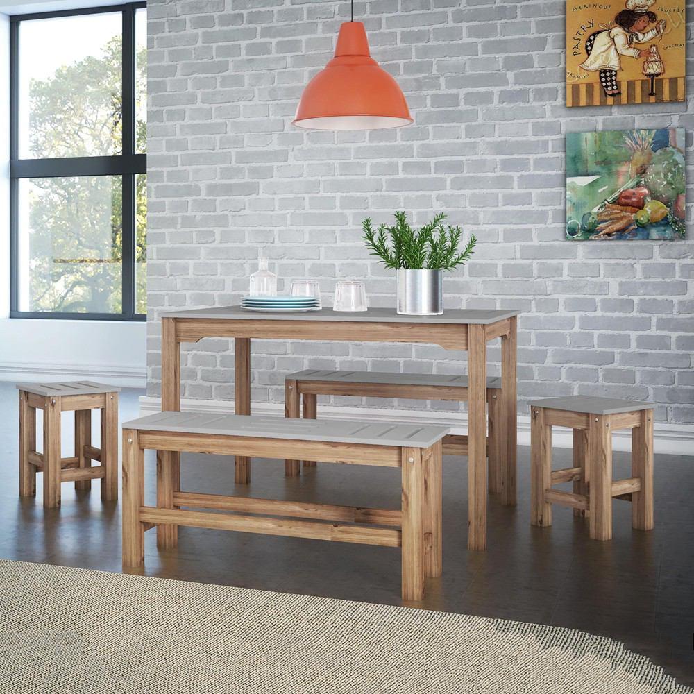 Manhattan Comfort 5 - Piece Stillwell 47.25" Rectangle Dining Set