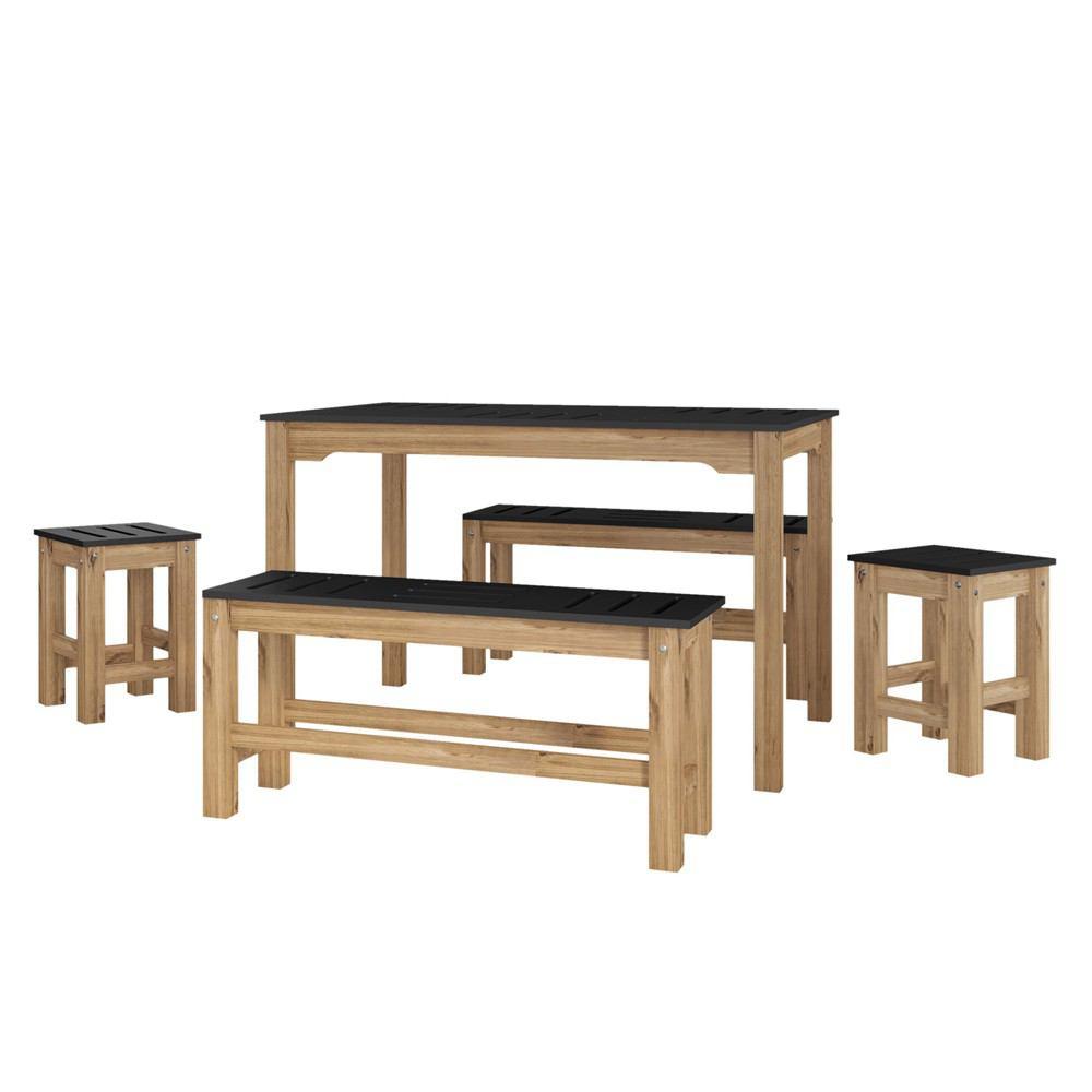 Manhattan Comfort 5 - Piece Stillwell 47.25" Rectangle Dining Set
