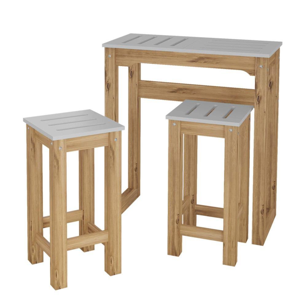 Manhattan Comfort 3 - Piece Stillwell 31.5" Bar Kitchen Set
