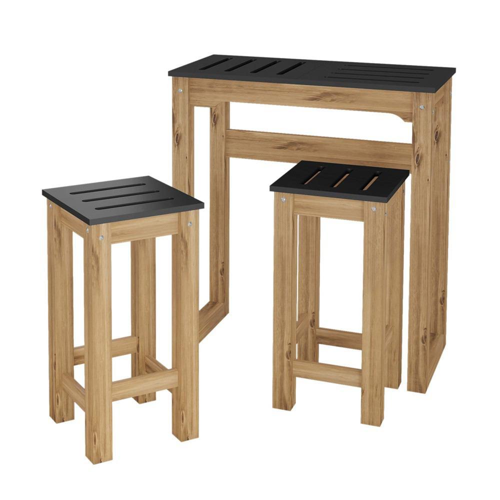 Manhattan Comfort 3 - Piece Stillwell 31.5" Bar Kitchen Set