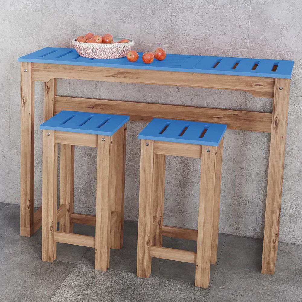 Manhattan Comfort 3 - Piece Stillwell 47.3" Bar Kitchen Set