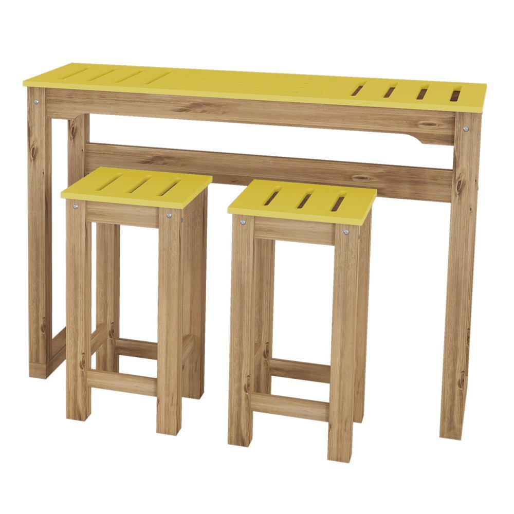 Manhattan Comfort 3 - Piece Stillwell 47.3" Bar Kitchen Set