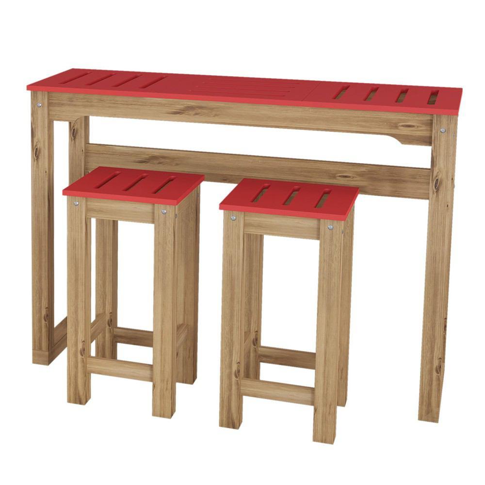 Manhattan Comfort 3 - Piece Stillwell 47.3" Bar Kitchen Set