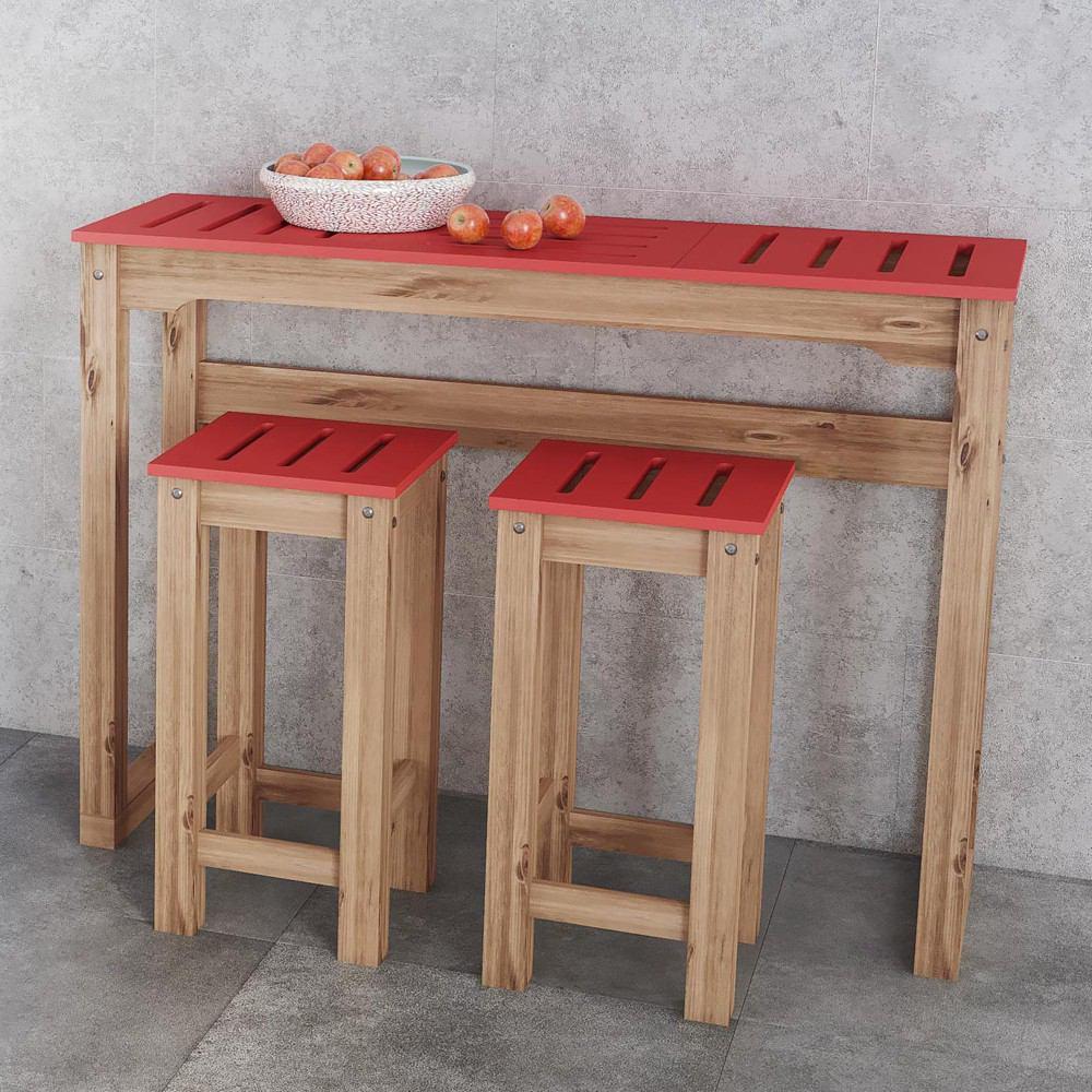 Manhattan Comfort 3 - Piece Stillwell 47.3" Bar Kitchen Set
