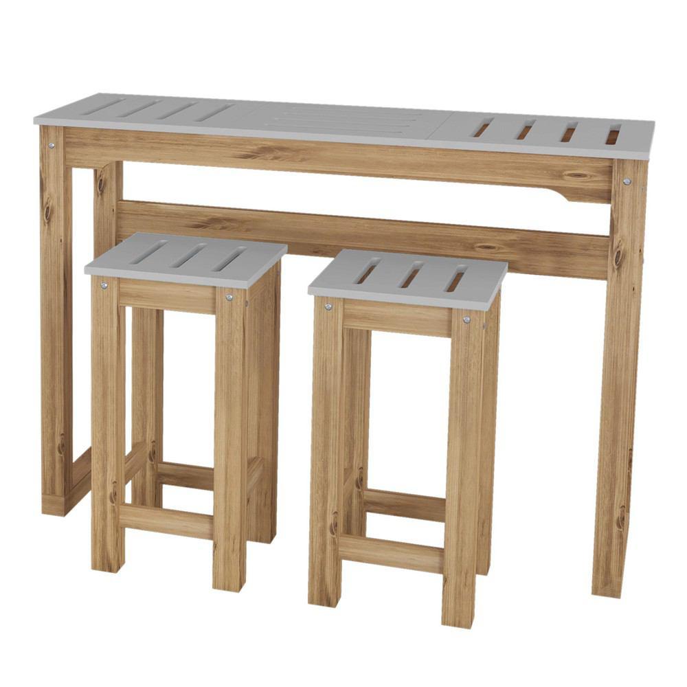 Manhattan Comfort 3 - Piece Stillwell 47.3" Bar Kitchen Set