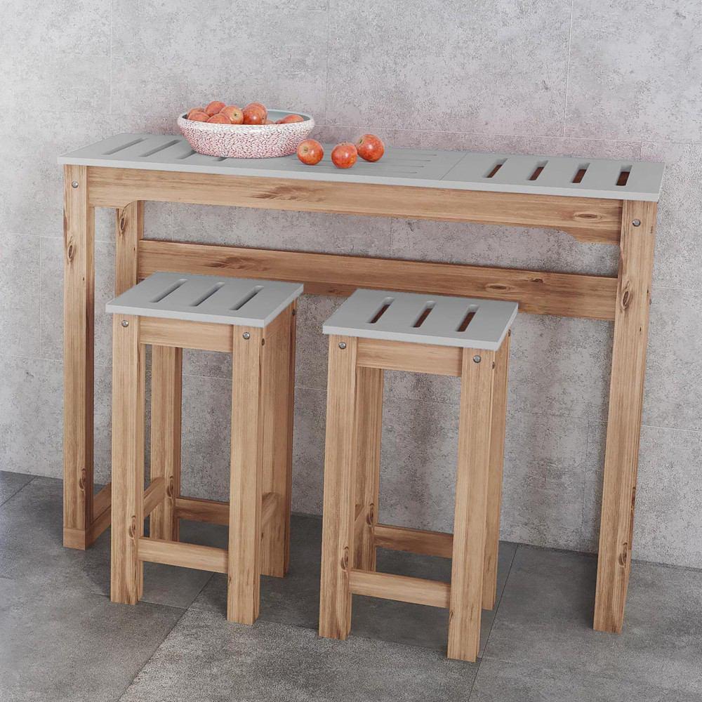 Manhattan Comfort 3 - Piece Stillwell 47.3" Bar Kitchen Set