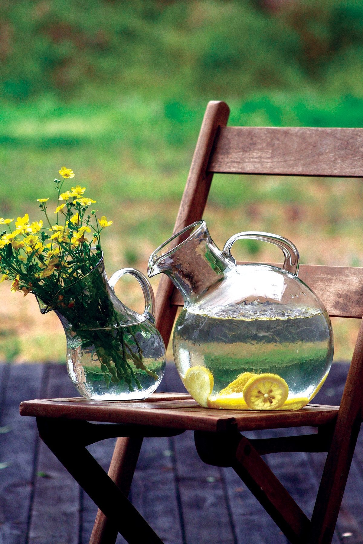 Kalalou Glass Tilted Pitcher
