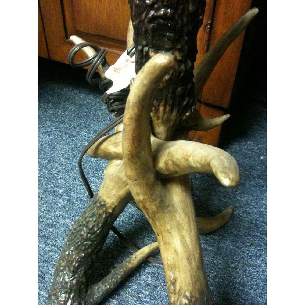 Crestview Collection Natural Antler Finish Resin Floor Lamp