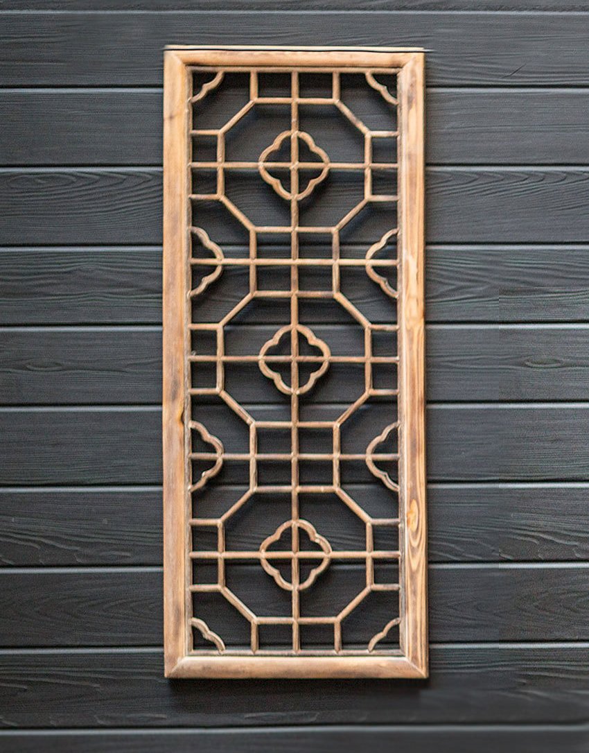 Vagabond Vintage Chinese Wood Screen - Rectangle