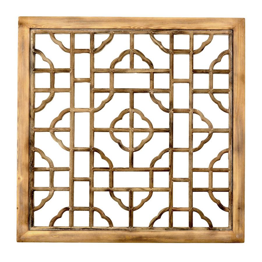 Vagabond Vintage Chinese Wood Screen - Square