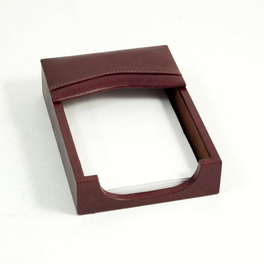 Bey-Berk Tan Leather Memo Holder