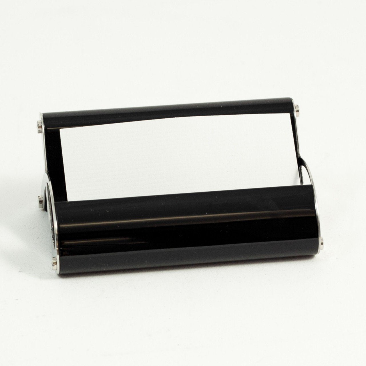 Bey-Berk Black Enamel Finish Business Card Holder