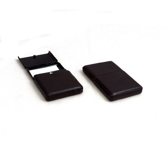 Bey-Berk Brown Leather Business Card Case