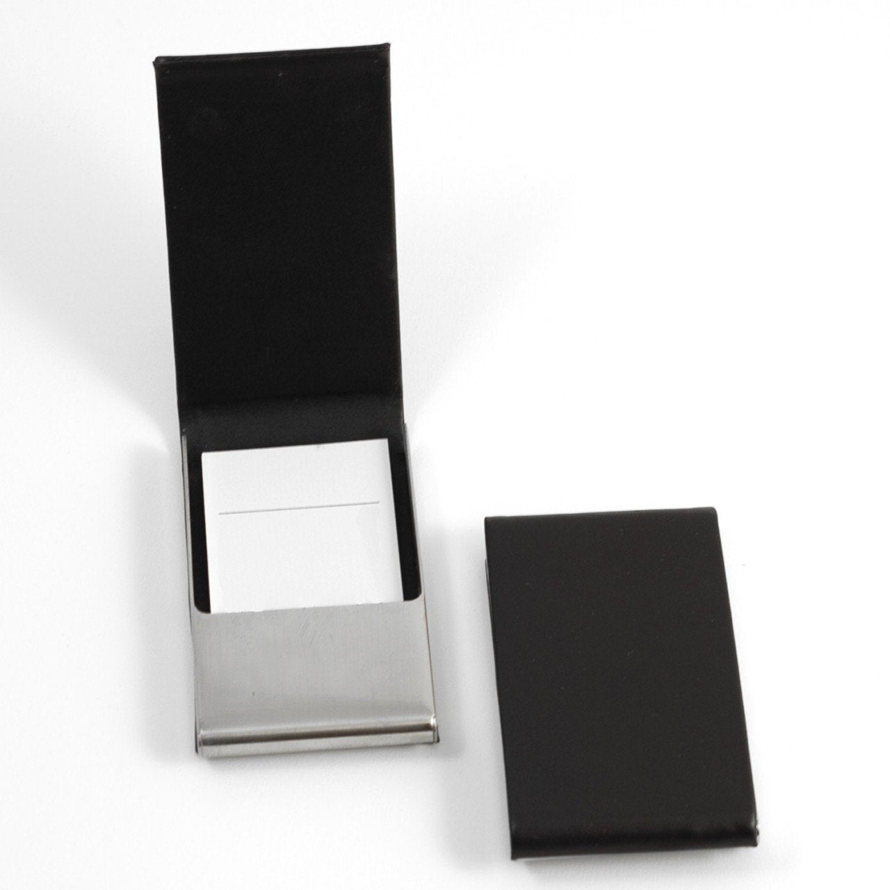 Bey-Berk Business Card Case in Black Leather