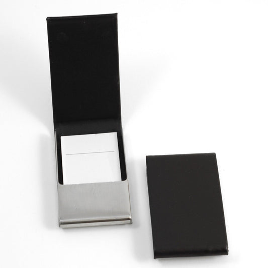 Bey-Berk Business Card Case in Black Leather