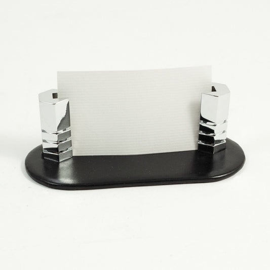 Bey-Berk Business Card Holder in Black Leather