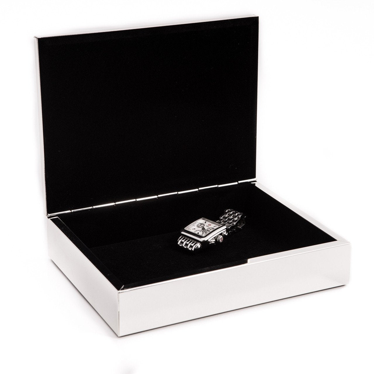 Bey-Berk Silver Plated Rectangular Hinged Box