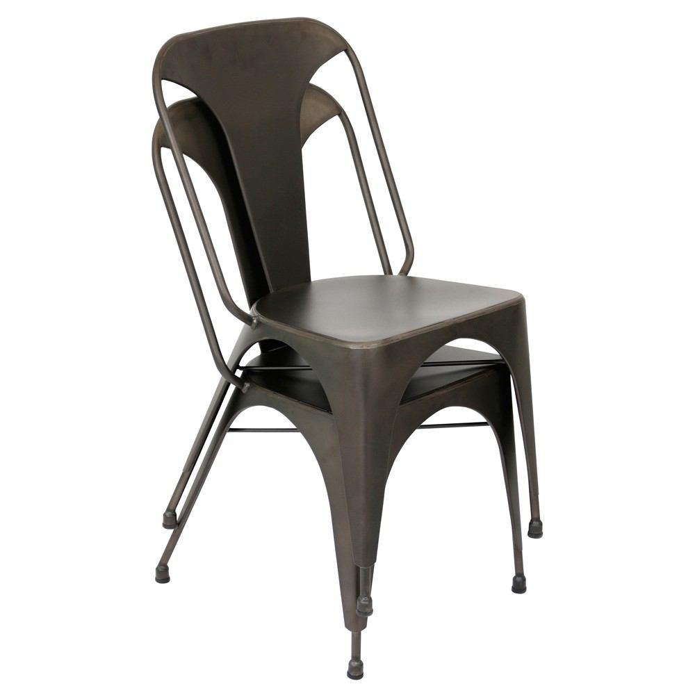 LumiSource Pair of Austin Dining Chairs Set of