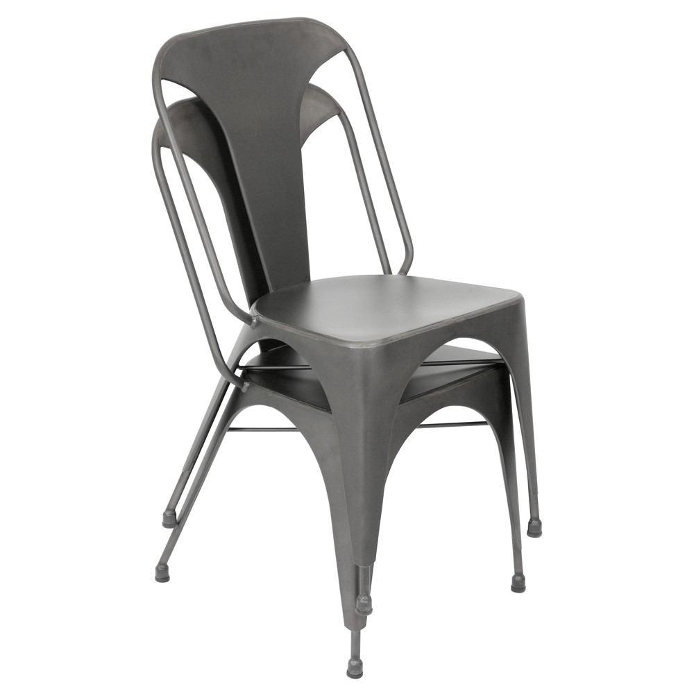 LumiSource Pair of Austin Dining Chairs Set of