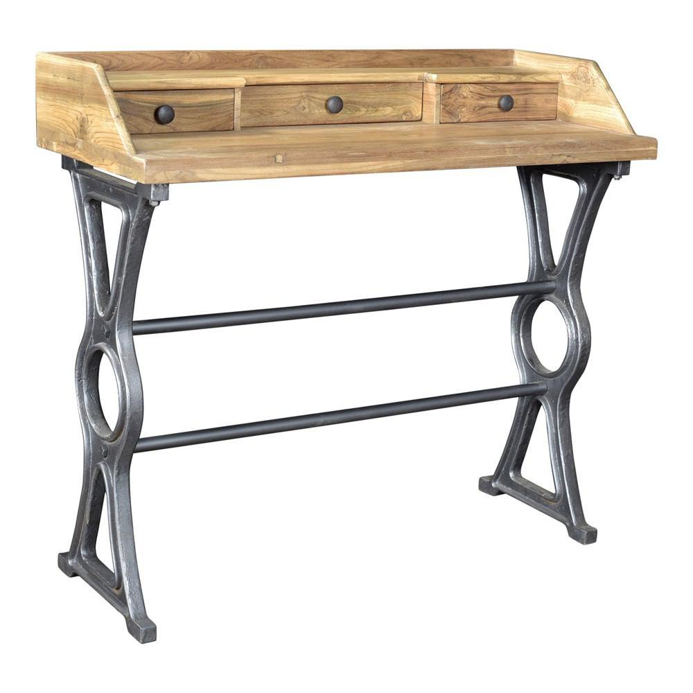 Moe's Home Collection Colt Industrial Teak Desk