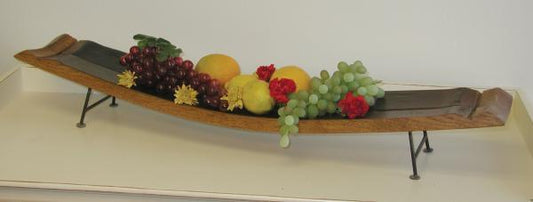 2-Day Designs Double Stave Server W/ Iron Feet