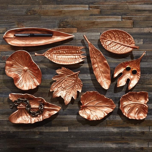 Tozai Home S/10 Lg Copper Foliage Dishes