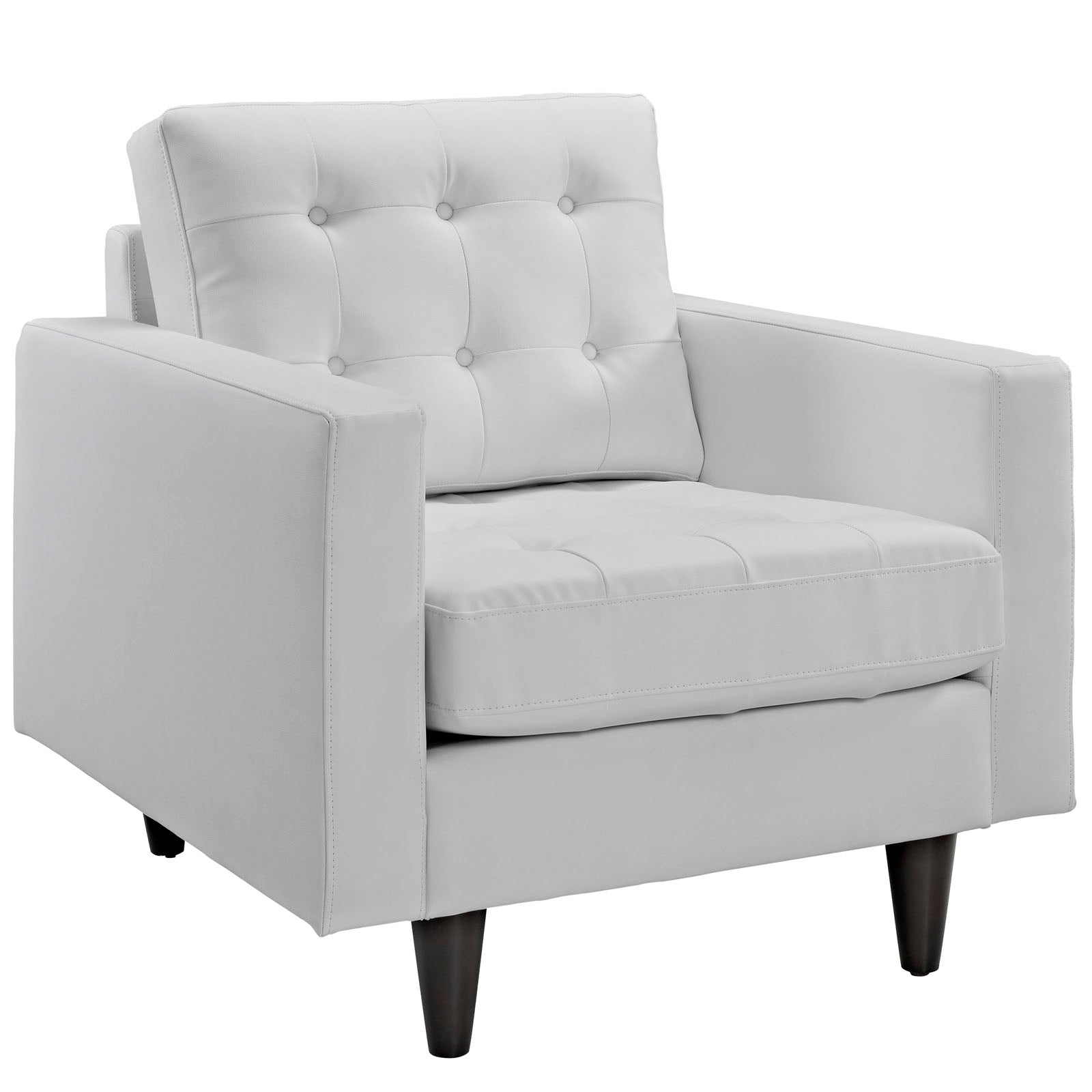 Modway Empress Leather Armchair | Armchairs | 
