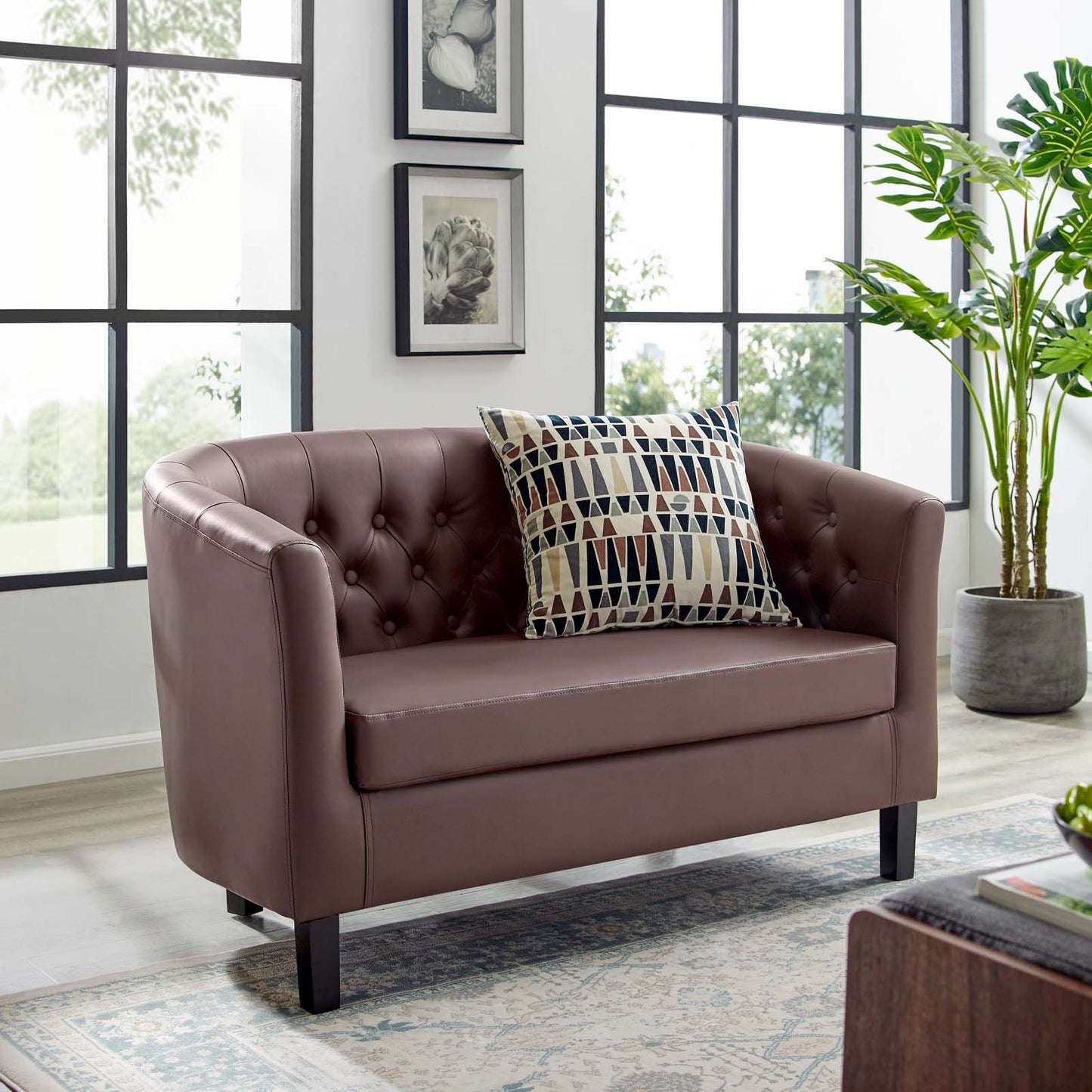 Modway Prospect Upholstered Vinyl Loveseat