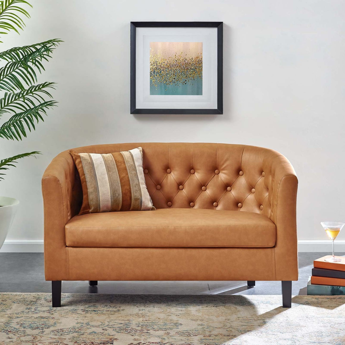 Modway Prospect Upholstered Vinyl Loveseat
