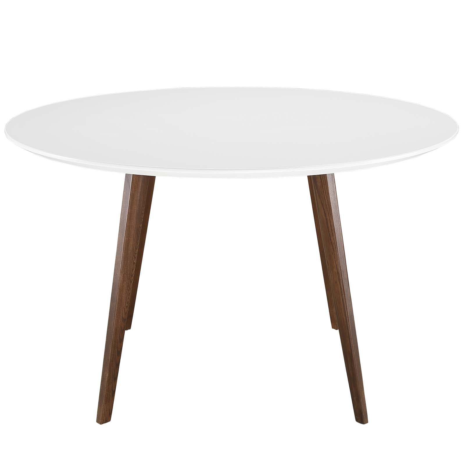 Modway Platter Round Dining Table - White | Dining Tables | Modishstore-5