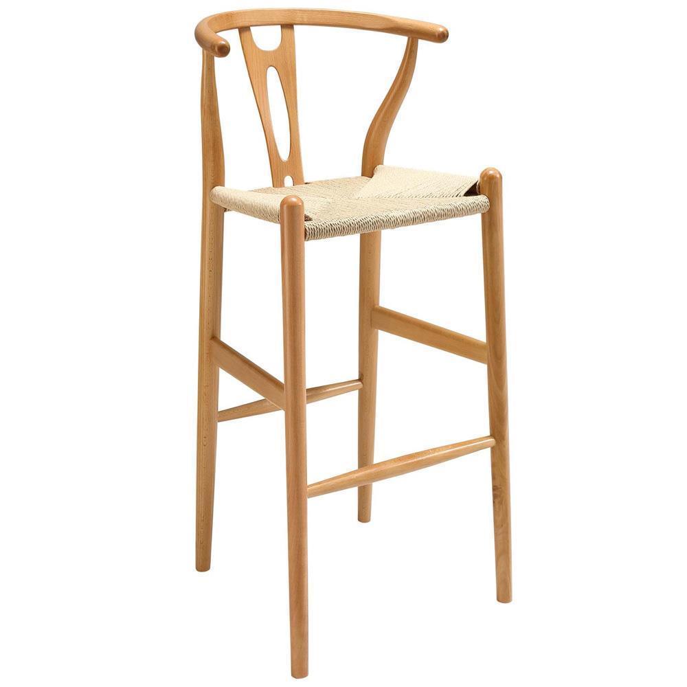Modway Amish Wood Bar Stool - Natural