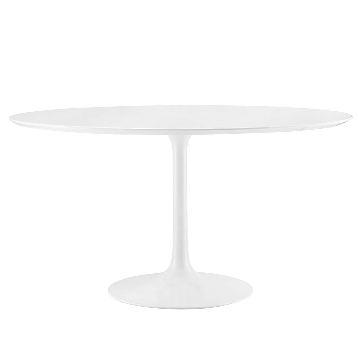Modway Lippa 54" Round Wood Top Dining Table in White - EEI-1119