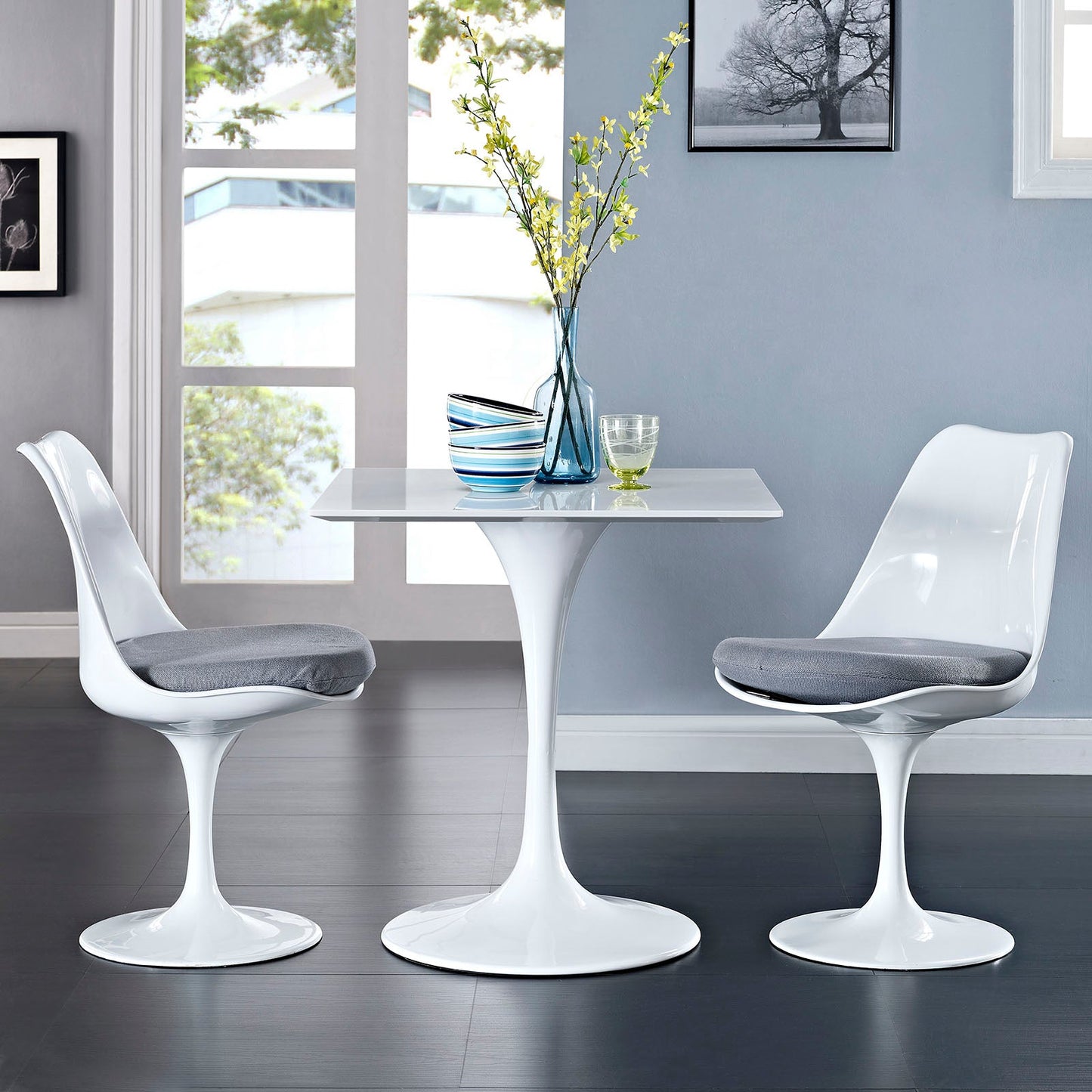 Modway Lippa 28" Square Wood Top Dining Table | Dining Tables | Modishstore-2
