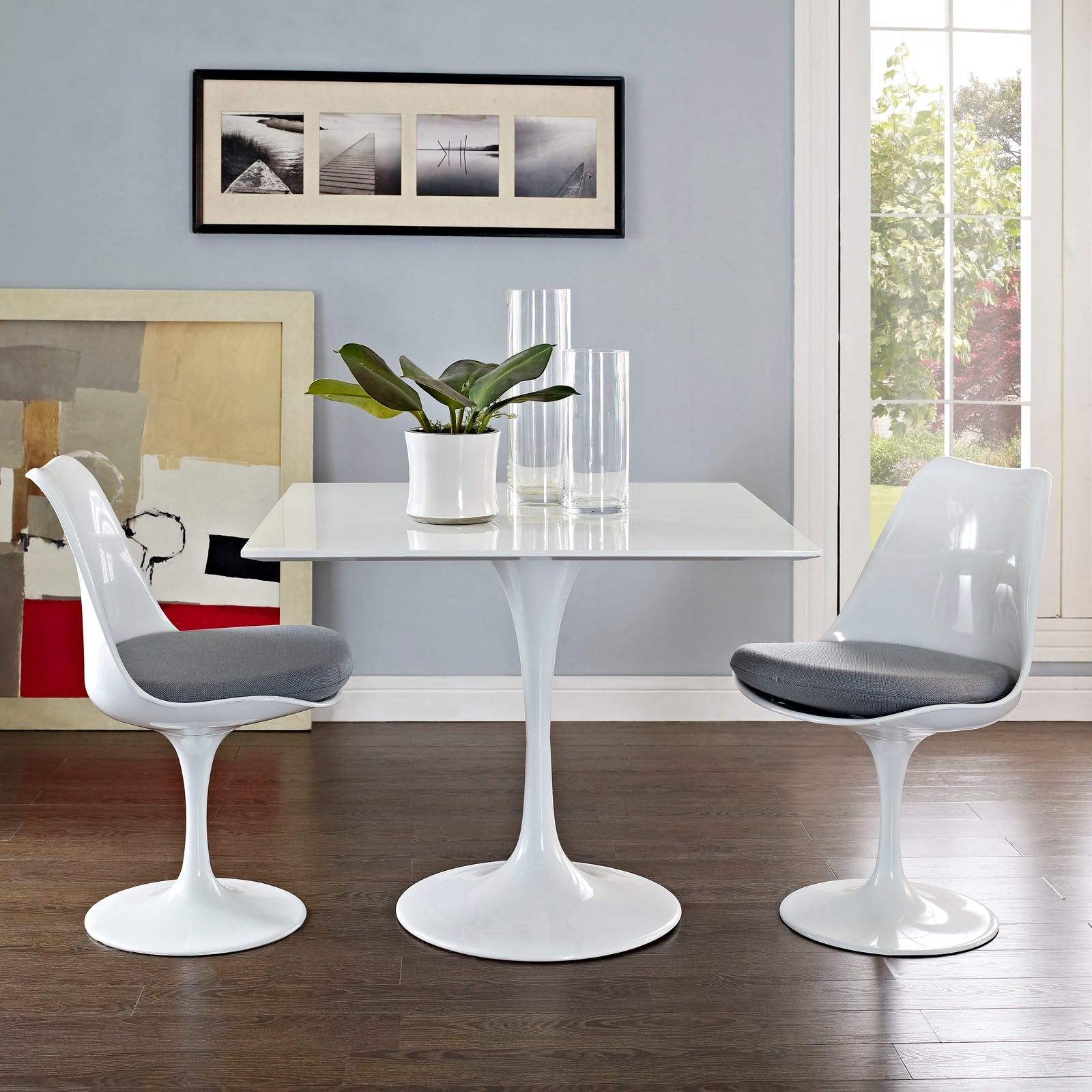Modway Lippa 36" Square Wood Top Dining Table | Dining Tables | Modishstore