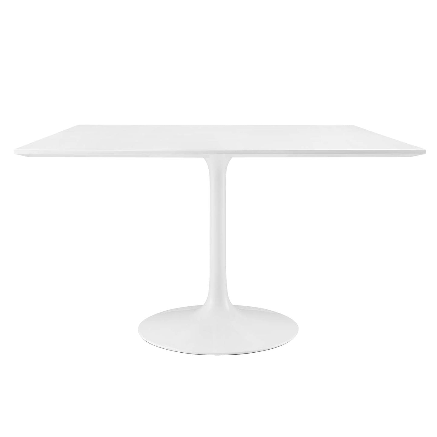 Modway Lippa 47" Square Wood Top Dining Table in White - EEI-1125
