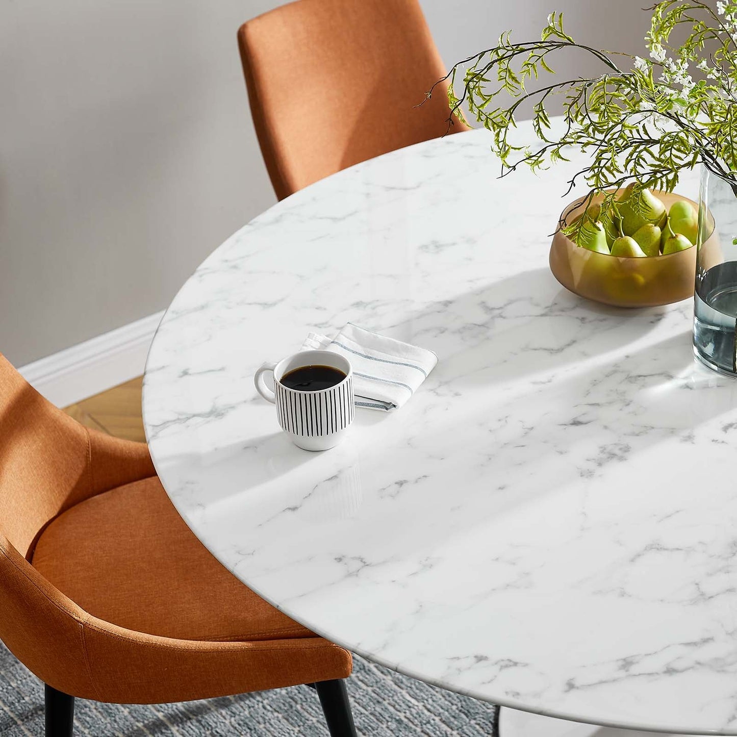 Modway Lippa 60" Round Artificial Marble Dining Table - EEI-1133