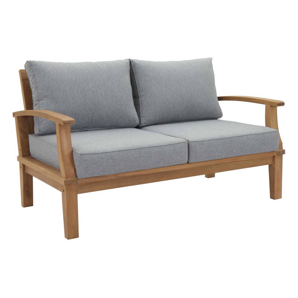 Modway Marina Outdoor Patio Teak Loveseat | Loveseats | Modishstore-2