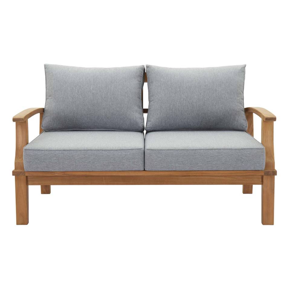 Modway Marina Outdoor Patio Teak Loveseat | Loveseats | Modishstore-4