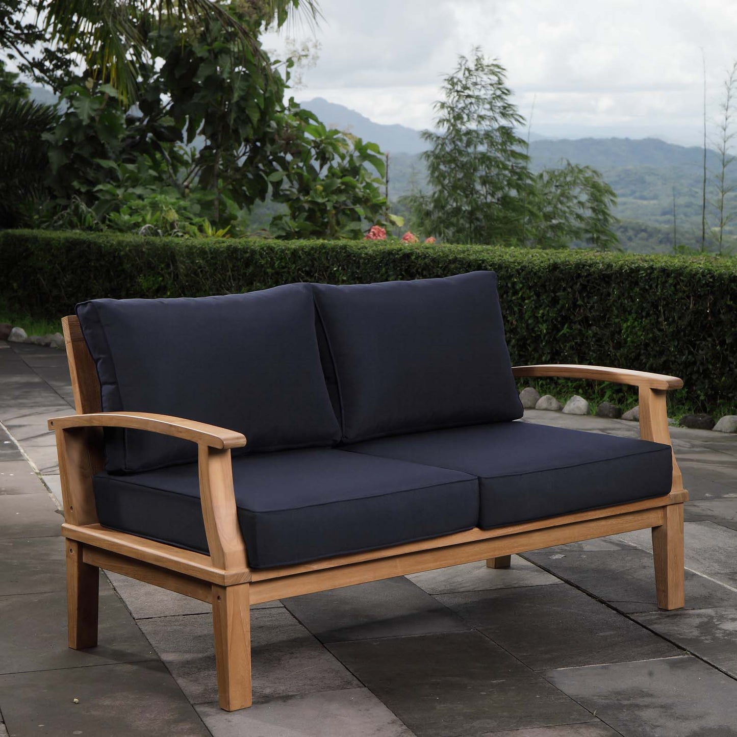 Modway Marina Outdoor Patio Teak Loveseat - EEI-1144